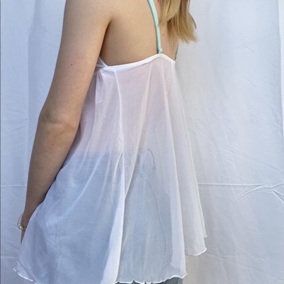 ☁️🤍SHEER WHITE AND BLUE BABYDOLL - Picture 5 of 5